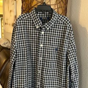 Polo Ralph Lauren | Long Sleeved Plaid Shirt.     size L  (14 / 16) boys